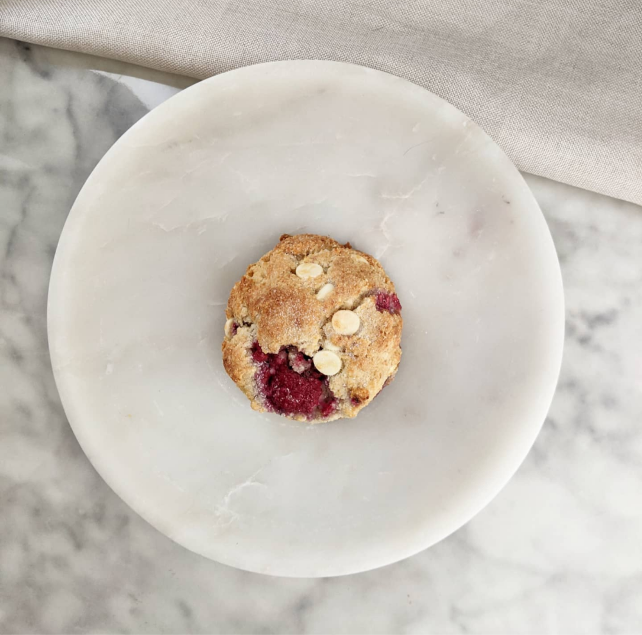 Keto Raspberry White Chocolate Scones 
