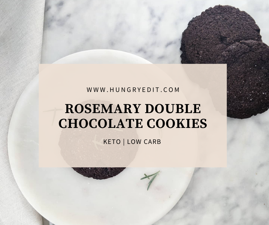 Keto Rosemary Double Chocolate Cookies