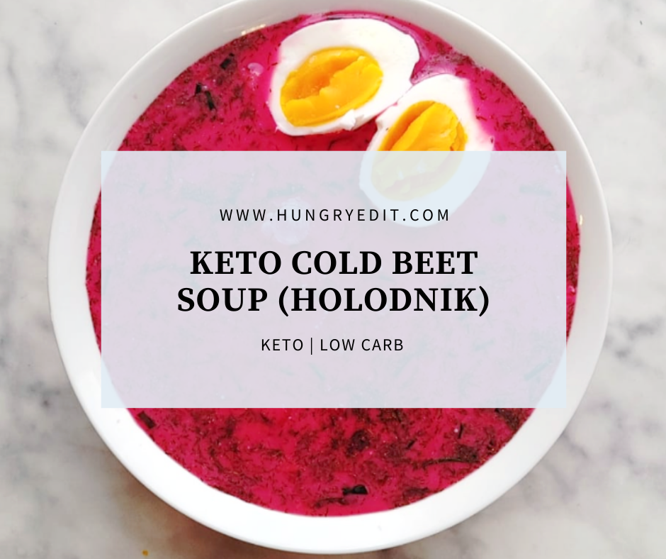 Keto Russian Cold Beet Soup Holodnik  