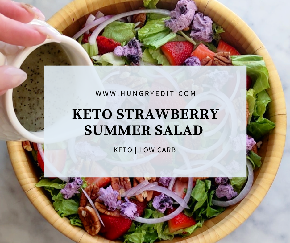 Keto Strawberry Summer Salad with Poppyseed Dressing 