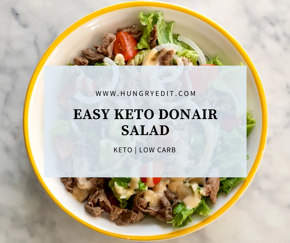 Easy Keto Donair Salad with Sweet Garlic Sauce