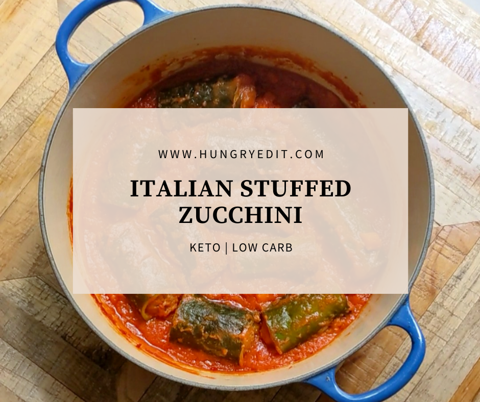 Keto Italian Stuffed Zucchini 