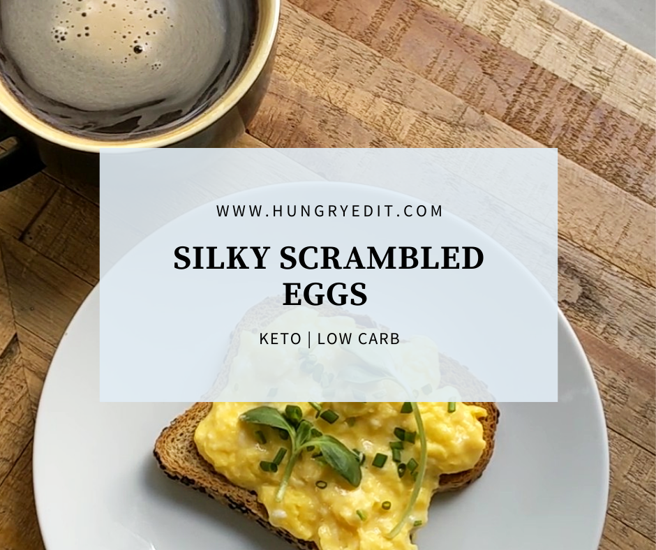 Keto Soft Scrambled Eggs with Sour Cream