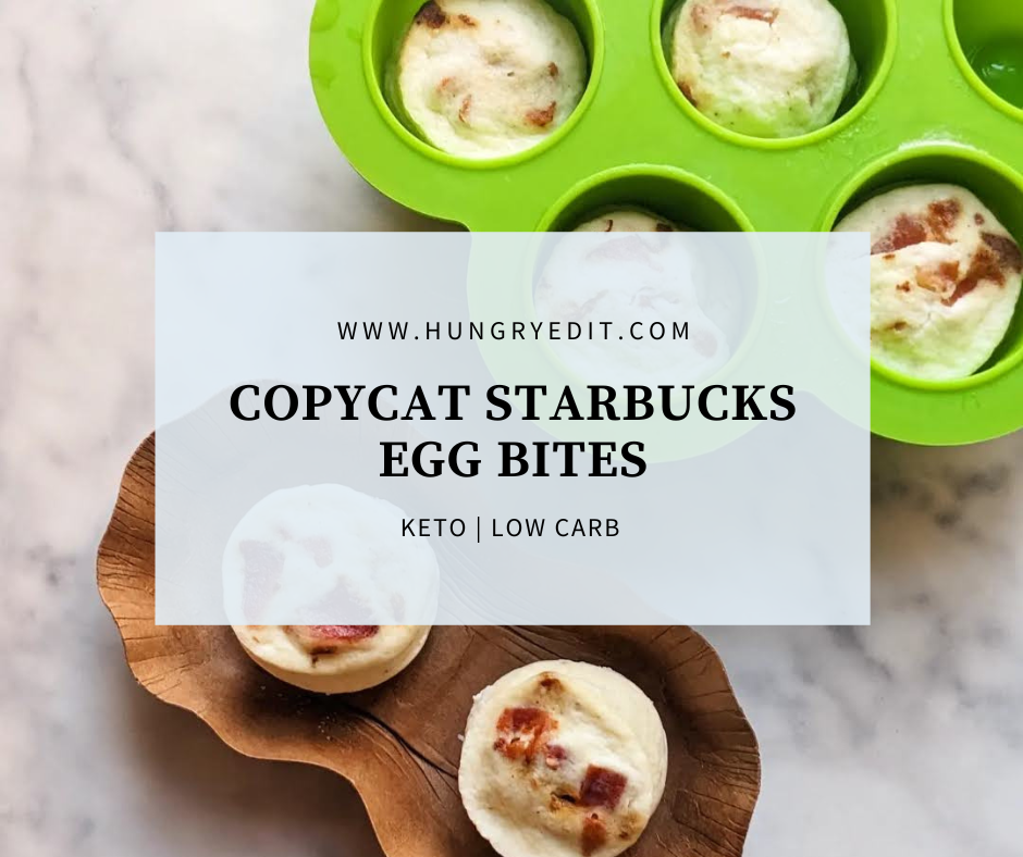 Instant Pot Copycat Starbucks Egg Bites Bacon and Guyere Cheese 