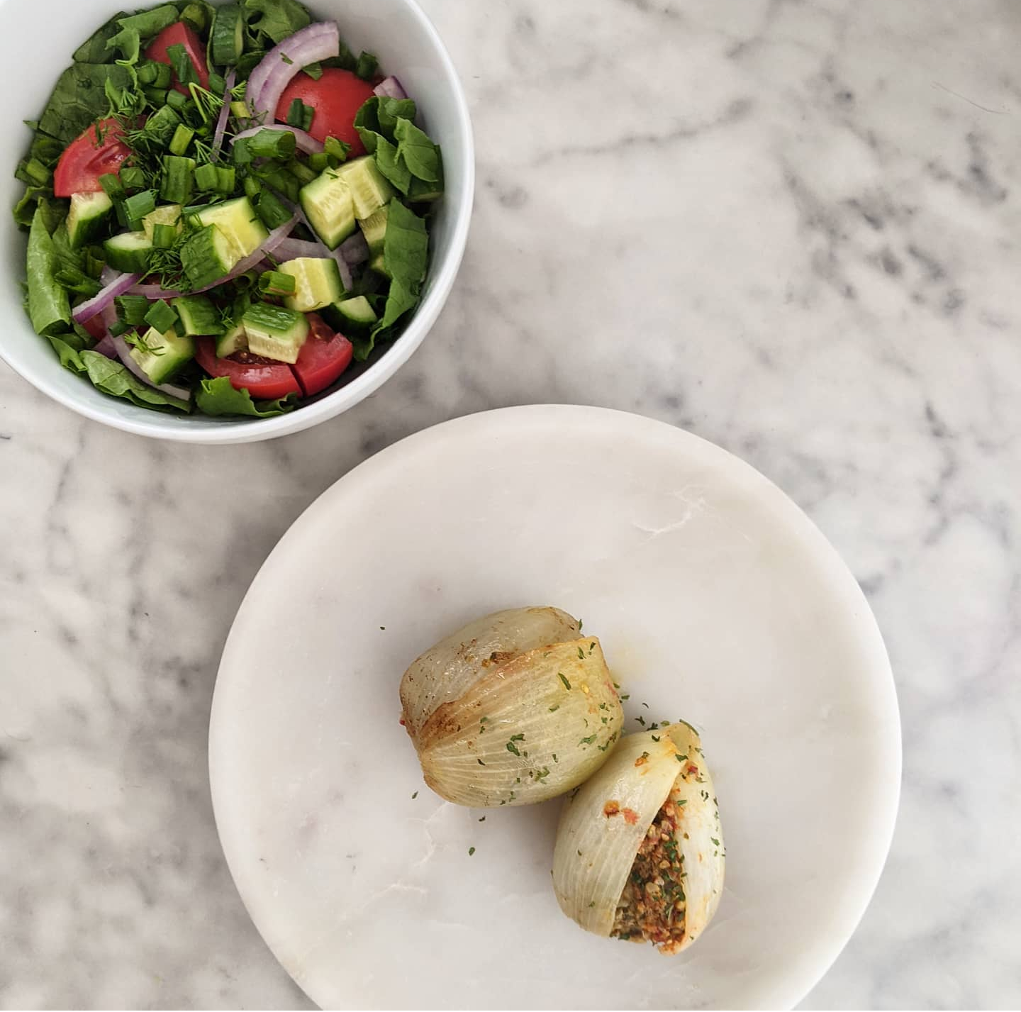 Middle Eastern Keto Stuffed Onions (Dolma) with Cauliflower Rice!