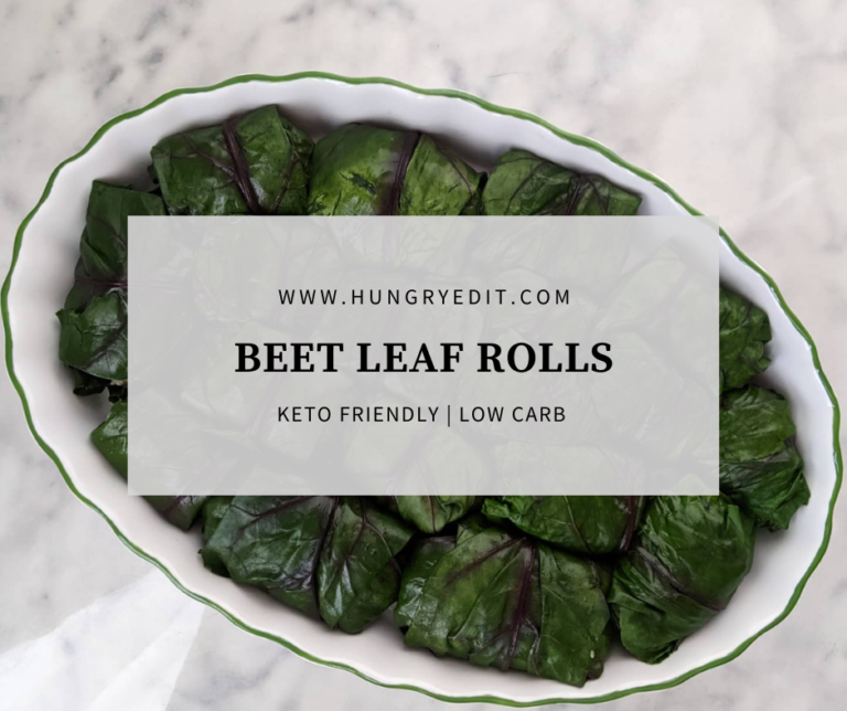 Keto Beet Leaf Rolls (With Creamy Dill Sauce) Holubtsi