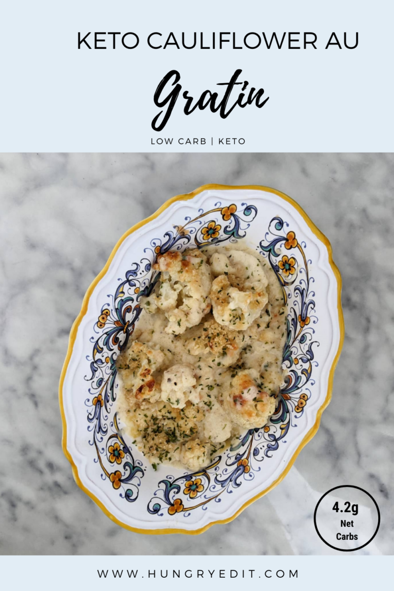 Keto Cauliflower Au Gratin (Cauliflower Cheese)