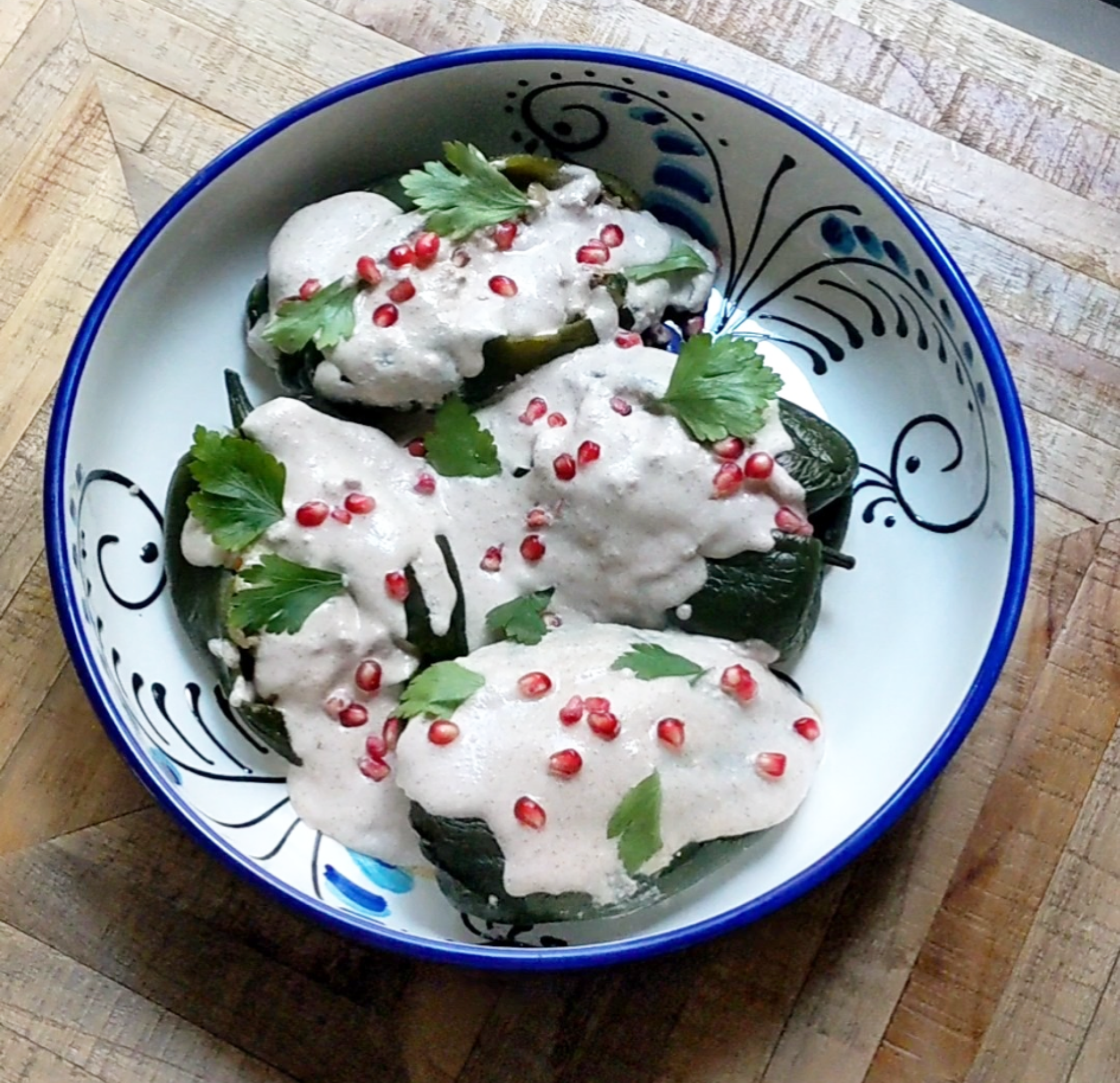 Keto Chiles en Nogada