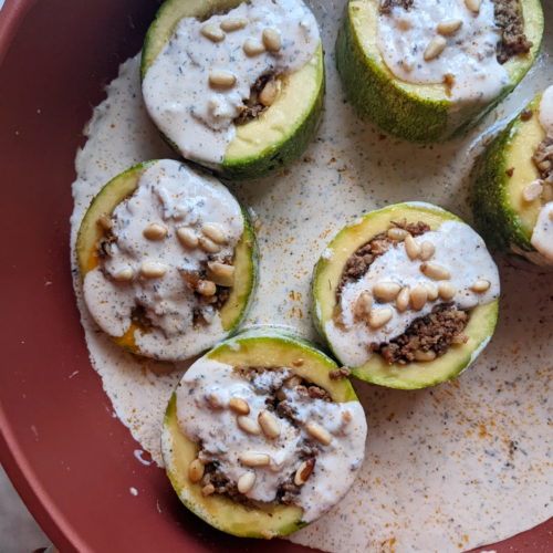 Keto Lebanese Stuffed Zucchini in Yogurt (Kousa Bil Laban) Hungry Edit