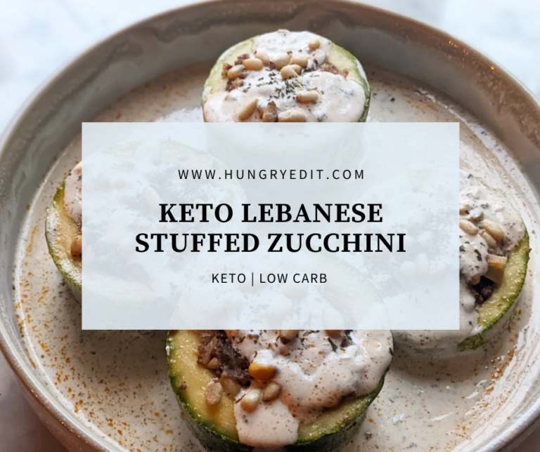 Keto Lebanese Stuffed Zucchini in Yogurt (Kousa Bil Laban) - Hungry Edit