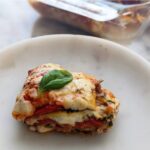 Keto Roasted Red Pepper Zucchini Lasagna