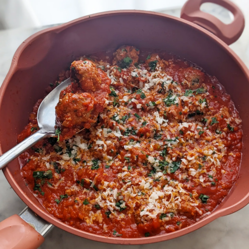 Keto Authentic Italian Meatballs in Tomato Sauce - Hungry Edit