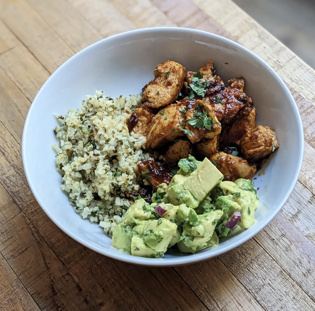 Keto Honey Chipotle Chicken (With Cilantro Lime Cauliflower Rice)